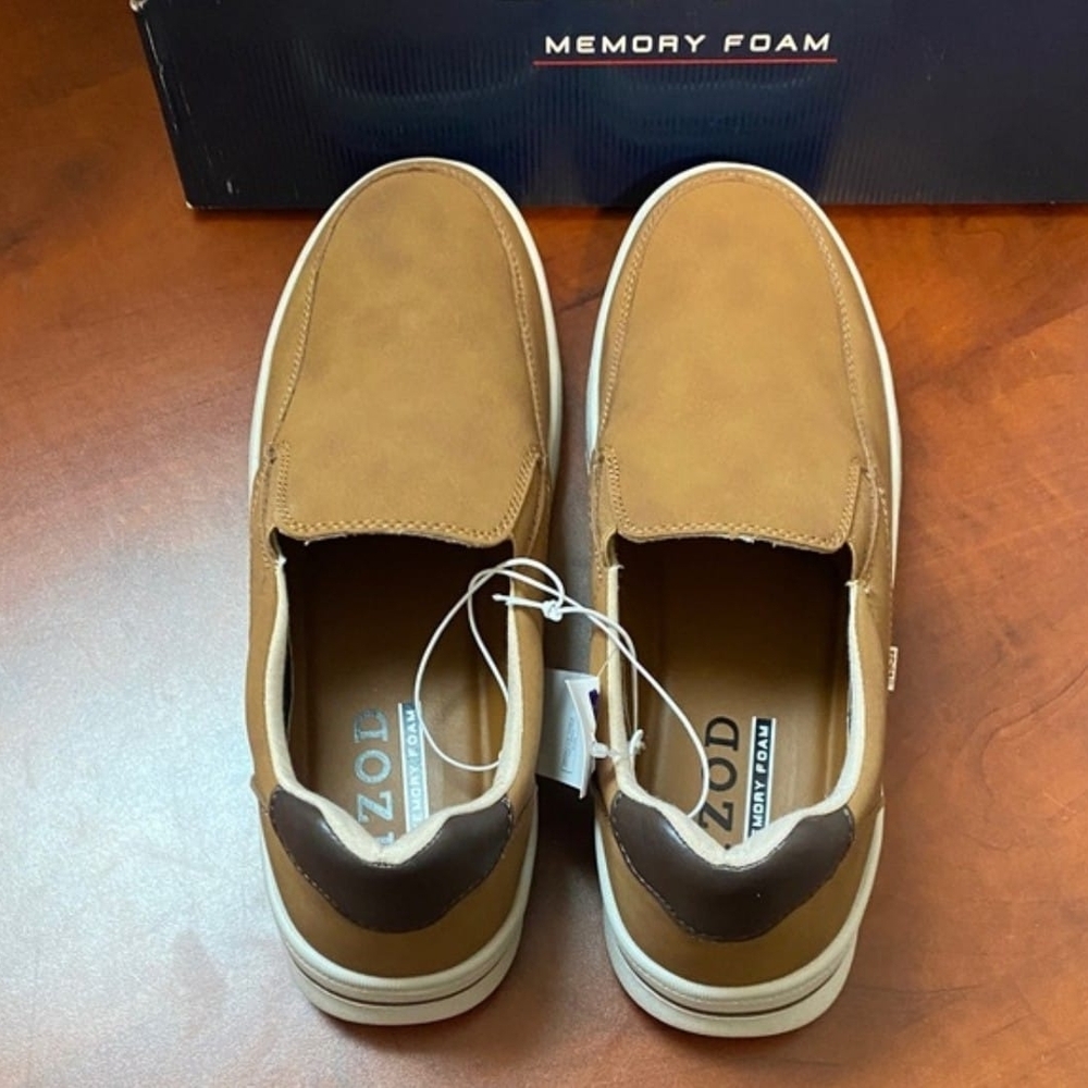 3 Pairs Of IZOD  Men's Tan Slip-On Shoes Size 9,5